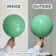 5" Standard Sea Green Kalisan Latex Balloons (100)