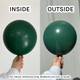 18" Standard Dark Green Kalisan Latex Balloons (25)