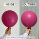 12" Standard Fuchsia Kalisan Latex Balloons (100)