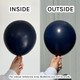 12" Standard Navy Kalisan Latex Balloons (100)