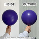 18" Standard Violet Kalisan Latex Balloons (25)