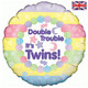 18 inch Double Trouble it's Twins! Foil Balloon (1)