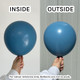 18" Retro Deep Blue Kalisan Latex Balloons (25)