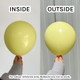 5" Macaron Yellow Kalisan Latex Balloons (100)