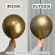 24" Mirror Gold Kalisan Latex Balloons (2)