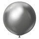 24" Mirror Space Grey Kalisan Latex Balloons (2)