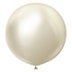 24" Mirror White Gold Kalisan Latex Balloons (2)