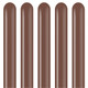 260 Standard Chocolate Brown Kalisan Entertainer Balloons (100)