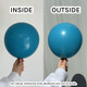 18" Standard Turquoise Kalisan Latex Balloons (25)