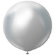 36" Mirror Silver Kalisan Latex Balloons (2)