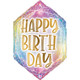 30 inch Birthday Pastel Rainbow Holographic Foil Balloon (1)