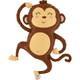 41 inch Jungle Monkey Foil Balloon (1)