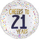 18 inch Cheers To 21 Years Glittergraphic Round Foil Balloon (1)