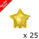 7" Metallic Gold Star Foil Balloons (25)