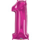 34 inch Magenta Number 1 Foil Balloon (1)