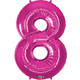 34 inch Magenta Number 8 Foil Balloon (1)
