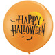 3ft Orange Halloween Moon & Bats Latex Balloons (2)