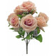 42cm Pink Rose Bunch - 9 Heads (1)