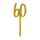 Gold Glitter Number 60 Cake Topper (1)