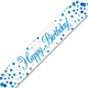 Birthday White & Blue Fizz Banner - 2.7m (1)