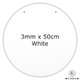 White Acrylic Disc - 3mm x 50cm (2 holes) (1)