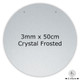 Crystal Frosted Acrylic Disc - 3mm x 50cm (2 holes) (1)