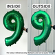 34 inch Oaktree Green Number 9 Foil Balloon (1)
