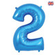 34 inch Oaktree Blue Number 2 Foil Balloon (1)
