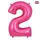 34 inch Oaktree Pink Number 2 Foil Balloon (1)