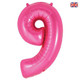 34 inch Oaktree Pink Number 9 Foil Balloon (1)