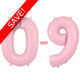 34 inch Oaktree Pastel Pink Numbers Starter Kit - 36 Balloons