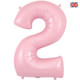 34 inch Pastel Matte Pink Number 2 Foil Balloon (1)
