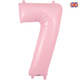 34 inch Pastel Matte Pink Number 7 Foil Balloon (1)