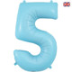 34 inch Pastel Matte Blue Number 5 Foil Balloon (1)