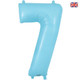 34 inch Pastel Matte Blue Number 7 Foil Balloon (1)