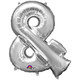 34 inch Silver Ampersand Foil Balloon (1)