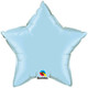 36" Pearl Light Blue Star Foil Balloon (1) - UNPACKAGED