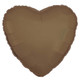 18" Amscan Truffle Silk Heart Foil Balloon (1) - UNPACKAGED
