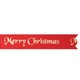 Merry Christmas Red & Gold Cake Ribbon - 1m (1)