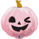22 inch Funny Pink Pumpkin Face Foil Balloon (1)