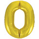 34 inch Unique Classic Gold Number 0 Foil Balloon (1)