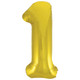 34 inch Unique Classic Gold Number 1 Foil Balloon (1)