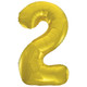 34 inch Unique Classic Gold Number 2 Foil Balloon (1)