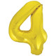 34 inch Unique Classic Gold Number 4 Foil Balloon (1)