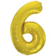 34 inch Unique Classic Gold Number 6 Foil Balloon (1)