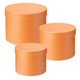 Orange Hat Boxes (3)