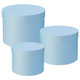 Light Blue Hat Boxes (3)