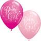 11 inch Baby Girl Stars Assortment Latex Balloons (25)