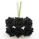 21cm Black Duchess Colourfast Foam Rose Bunch - 6 Heads (1)