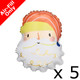 12 inch Santa Head Foil Balloons (5)